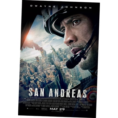 San Andreas Movie Poster Reprint 27inx40in for any room 27x40 #042842 Square Adults Z Posters