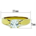 thumbnail image 2 of Womens Gold Ring Stainless Steel Anillo Color Oro Para Mujer Ninas Acero Inoxidable with AAA Grade CZ in Clear Ahlai, 2 of 4