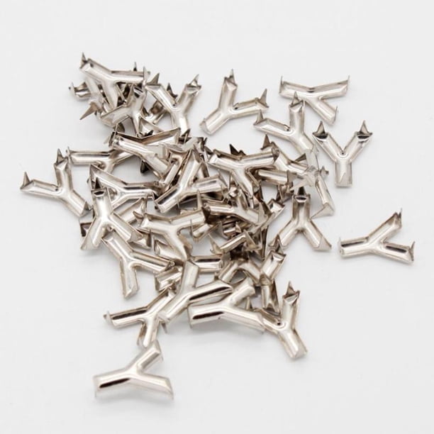 30 Piezas de Remaches de Tachuelas con Garra, Suministros de Manualidades de Cuero para Bricolaje, para Ropa, Cinturones, Bolsos, Adornos, Plata, 15 M Y Macarena Alfabeto Letra Claw Remaches