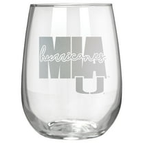 Miami Hurricanes Etched 17oz. City Stemless Wine Glass