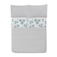 thumbnail image 2 of Floral Reversible Bedspread Set, Dandelion Flowers and Leaves Farm House Style Watercolor Effect Art Print, Pillow Shams & Comforter Microfiber Bedding Set, 3 Sizes, Turquoise Cadet Blue, by Ambesonne, 2 of 2
