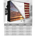 thumbnail image 2 of Retro American Flag Outdoor TV Cover 48-50 Inch Weatherproof, Blue Red Vintage USA Flag Waterproof Outdoor TV Covers, 2 of 7