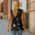 thumbnail image 5 of Uorisanigo Christmas Snowflake Vests for Women Open Front Women's Sleeveless Vest Blazer Lightweight Blazer Vest Elegant Outerwear Size 4XL, 5 of 7