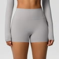 thumbnail image 2 of Yifymode Women's Workout Biker Shorts High Waisted Tummy Control Spandex Booty Shorts for Volleyball Gym Yoga Dance,Light Gray XL, 2 of 5