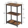 thumbnail image 5 of VECELO Coffee Table Set of 3 for Living Room, Industrial Coffee Table with 2 End Side Tables, Coffee Table Set with Metal Frame for Apartment Home Office, Brown, 5 of 9