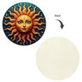 thumbnail image 3 of Rustic Round Wooden Wall Art Sign, 8" Decorative Home Decor, Vintage Sun Face Designs, Easy Hang, Gift-Ready for Christmas Living Room Bedroom Kitchen Office, 3 of 8