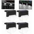 thumbnail image 2 of Solar Deck Lights Outdoor Step Lights Led Solar Lamp Fence Lights For Garden Yard White Black Shell 4pcs, 2 of 4