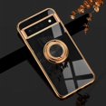 thumbnail image 2 of Compatible with Google Pixel 6a Case Silicone Shockproof Google Pixel 6a Phone Case for Women Plating TPU Anti-Scratch Cases with Ring (Google Pixel 6a, Black), 2 of 14