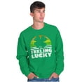 thumbnail image 5 of St Patricks Day Feeling Lucky Clover Sweatshirt for Men or Women Brisco Brands S, 5 of 6