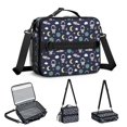 thumbnail image 5 of Astronaut and Moon Blue Pattern Insulated Lunch Bag with Shoulder Strap and Bottle Holder,Bento School Lunch Bag Box,11x9.5x3.5 Inches, 5 of 5