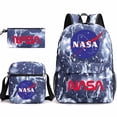thumbnail image 1 of BoLaKe Sac à Dos Quotidien Imprimé de la NaSa, Résistant à l'Eau, pour l'Extérieur – Sac de Jour Léger pour Voyage, Randonnée, Bleu Éclair, 1 of 9