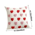 thumbnail image 3 of Valentines Day Pillow Covers 18x18 Inch Soft Plush Faux Fur Jacquard Heart Throw Pillows for Bedroom Sofa Holiday Festivals Home Decor Valentines Anniversary Wedding Decorations, 3 of 6
