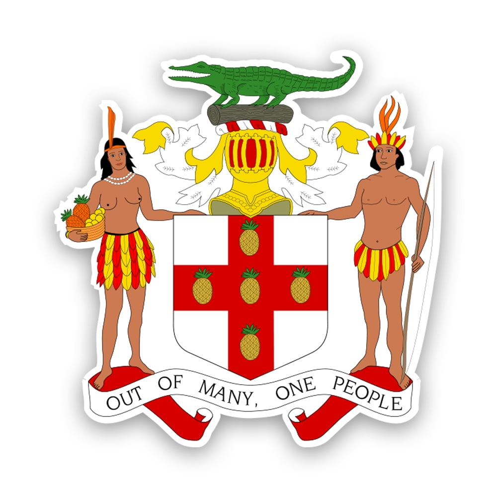 Jamaican Coat of Arms Sticker Decal Self Adhesive Vinyl