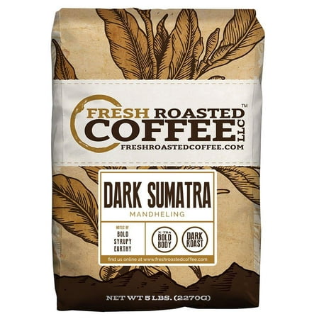 DARK ROAST ORGANIC Whole Bean Coffee | 5 LB Bulk Bag | Fair Trade & Rain Forest RFA Certified | Full-Body Bold Rich Taste | Specialty Handcrafted 100% Arabica Origin 5 LB WHOLE