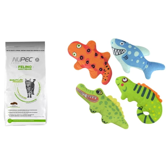 Paquete Nupec indoor 3 kg + 1 juguete con sonido Fancy pets