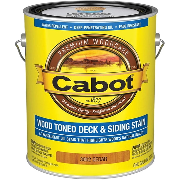 Cabot 140.0003002.007 Wood Toned Deck & Siding Stain, Gallon, Cedar