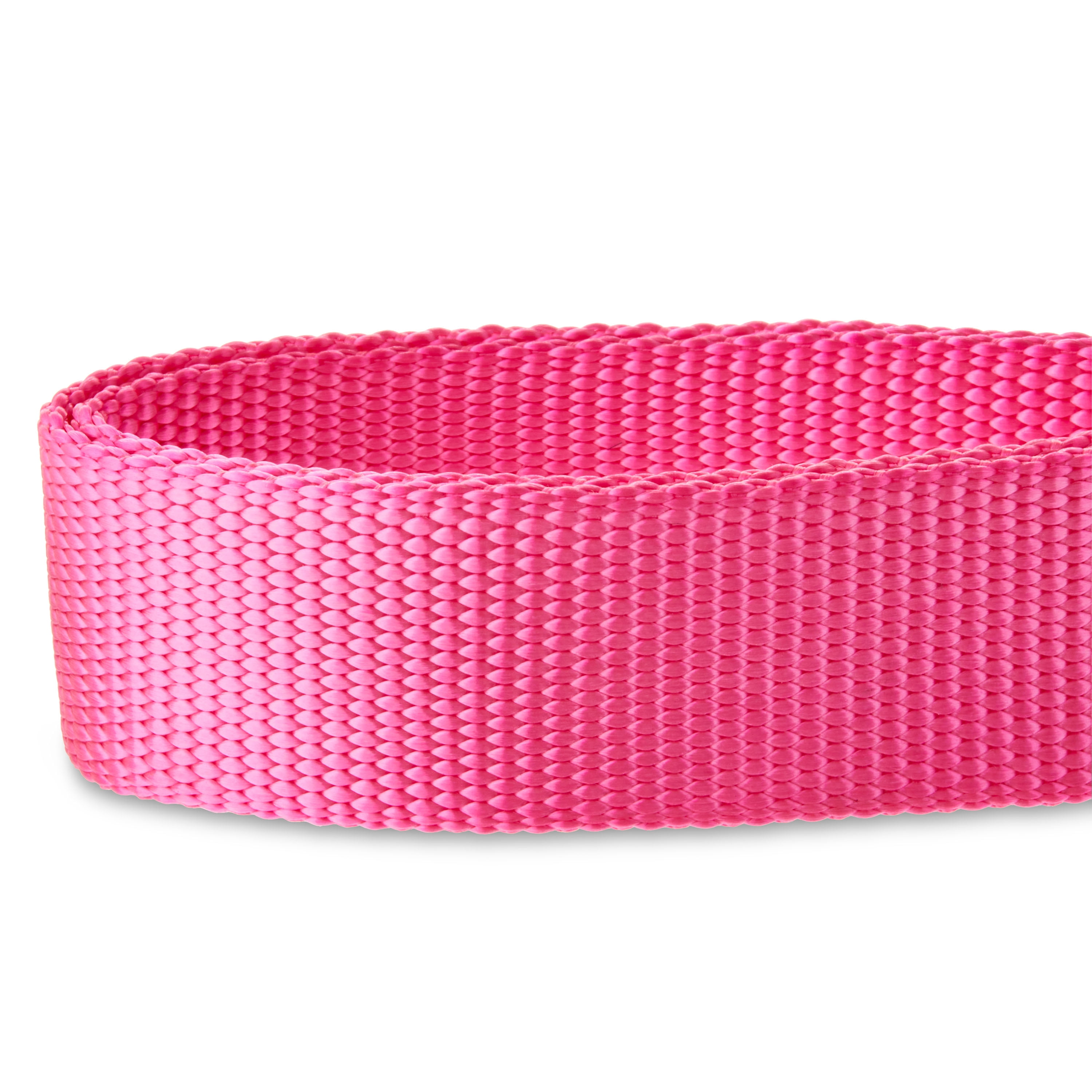 Vibrant Life Solid Polyester Adjustable Dog Collar, Pink, Large