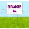 thumbnail image 1 of Elevators Left (18" x 24") Yard Sign, Includes Metal Step Stake, 1 of 6