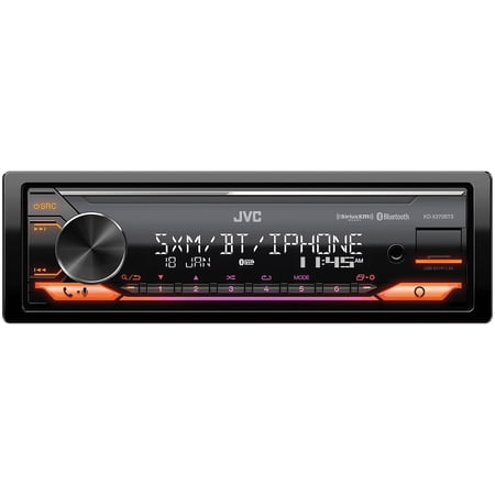 JVC KD-X370BTS Single-DIN In-Dash Digital Media Receiver with Bluetooth, Amazon Alexa, and SiriusXM