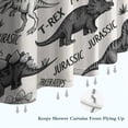 thumbnail image 6 of Dinosaurs Jurassic Text Pattern Shower Curtain 84"x72" ,Bathroom Decorative Shower Curtains Set with 12 Hooks,Modern Waterproof Washable Shower Curtain, 6 of 6