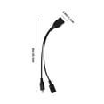 thumbnail image 2 of VERDANVERSE 2Pcs Data Transfer USB Female to USB Male Adapter Micro USB Black PVC, 2 of 7