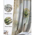 thumbnail image 6 of White Flowers Blackout Curtains for Bedroom, Thermal Insulated Drapes, Vintage Floral Butterfly Farmhouse Beige Black Out Curtains 63 Inch Long Room Darkening Kitchen Curtains 42"x63" 2 Panels, 6 of 8