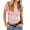 #003-Pink, variant on Xyxonk Womens Crop Tops Stretchy Ribbed Short Sleeve T Shirt Basic Boat Neck Double Lined Summer T Shirt Tops Green L