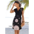 thumbnail image 2 of LASCANA Women's Wrap Look Boho Dress Screen Print, 2 of 5