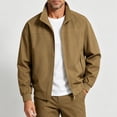 thumbnail image 5 of Jerdar Men's Nylon Jacket Lightweight Thin Zip Pockets Solid Color Long Sleeve No Hood Casual Windproof Water Resistant Everyday Coat Outerwear Crop Jackets for Men, 5 of 9