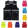 thumbnail image 2 of Ana Men and Women Workwear Summer Mesh Vest Breathable Reflective Strip Printed, 2 of 9
