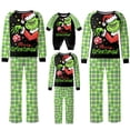 thumbnail image 1 of Conjuntos de pijamas navideños familiares a juego Grinch 2024, pijama de Grinch con parte superior y pantalones de pijama a cuadros, pijama de Grinch para niños y adultos para la familia, Mujer XXL, 1 of 4