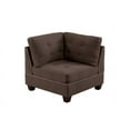 thumbnail image 7 of Living Room Black Coffee Fabric Tufted Nailheads Cushion 9pcs Sectional Sofa Set Corner Wedge Chairs Ottomans Couch Chaise, 7 of 7