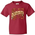thumbnail image 3 of Inktastic Oktoberfest Banner with Orange Autumn Leaves Youth T-Shirt, 3 of 5