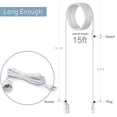 thumbnail image 2 of Cable de extensión para linterna colgante JACKYLED, 15 pies, UL, 360W, con enchufe E26 E27, botón de encendido/apagado, iluminación colgante, 2 of 9