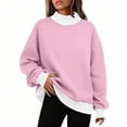 thumbnail image 4 of POROPL Womens Sweatshirts,Oversized Mock Neck Pullover Sweatshirt Casual Long Sleeve Fleece Top, 4 of 7