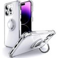 thumbnail image 2 of Transparent Ring Holder Phone Case for IPhone 13 12 Mini 15 14 11 Pro Max X XS XR 7 8 Plus Soft Shell Shockproof Cove, 2 of 5