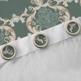 thumbnail image 4 of Feelyou Hippie Western Damask Black Out Curtains for Adult, Mandala Bohemian Curtains Pack of 2 (42x63 Each), Vintage Green Floral Print Bedroom Curtains, Curtains and Drapes Home Decor, 4 of 6