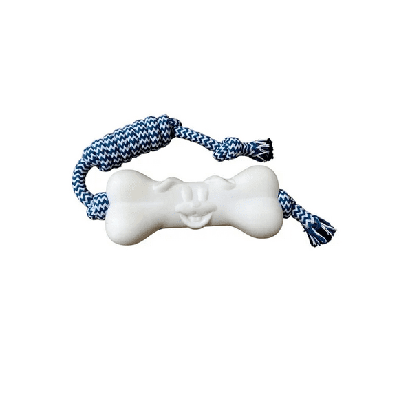 Jaladera De Cuerda Para Perro Con Juguete En Forma De Hueso Xtellar Color Azul/Blanco