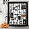 thumbnail image 2 of Ikfashoni Halloween Shower Curtain with Hooks, Black Cat Skull Fabric Halloween Bathroom Decor, 70"X69", 2 of 9