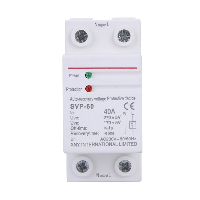 230V 40A Voltage Relay, Professinal Voltage Reconnect, Electronic Overvoltage And Undervoltage Protection For Protect Of Electrical Equipment