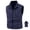 Blue, variant on Men's Fleece Lined Outdoor Vest, Sleeveless Multi-Zip Casual Gilet, Lightweight Outer Shell, Suitable For Daily Clothing Layering, Outdoor Fishing Activities Dark Blue M