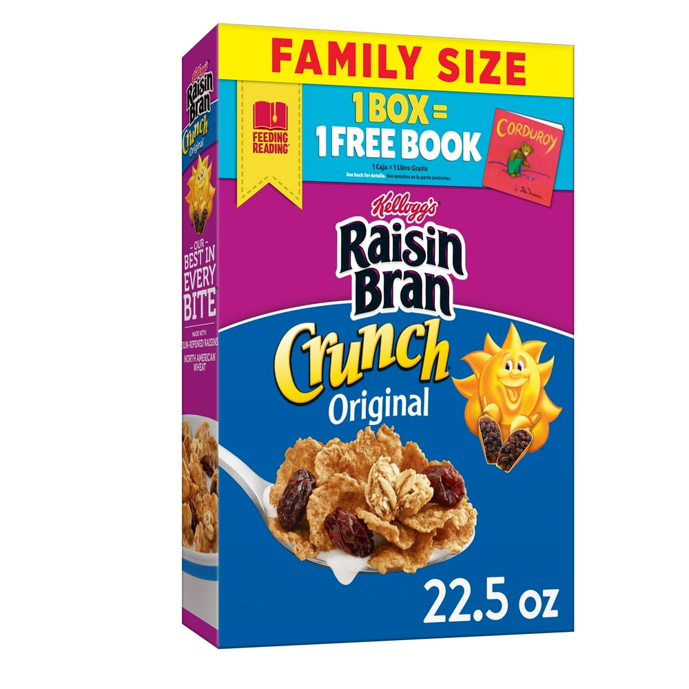 Kellogg's Raisin Bran Crunch Breakfast Cereal, Original, Good Source of