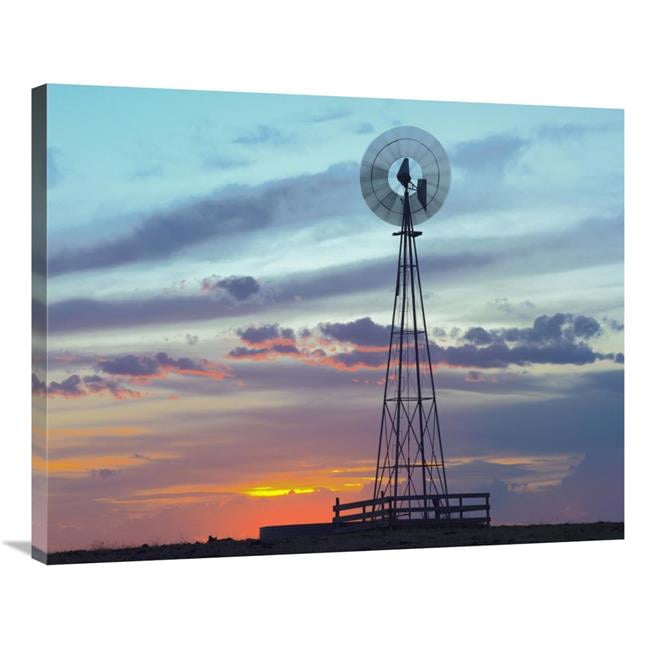 Drawstring Backpack Windmill Sunset Rucksack