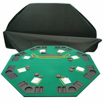 Trademark Poker 48in Wood Folding Poker Tabletop with Space for 8 Players