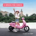 thumbnail image 3 of Track Seven 24V Ride on Motorcycle 250W Electric Motorcycle, Max Speed 10 Mph, Twist-Grip Throttle, 2 Speeds, MP3 Player, Bluetooth, Ride on Toy Car for Boys Girls Age 8+, Pink, 3 of 10