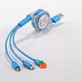 thumbnail image 1 of Cable de datos telescópico de uno a tres para línea de carga de teléfono móvil tres en uno Apple Android TYPEC, 1 of 6