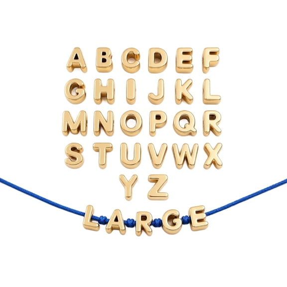 StlyGar 26Pcs Chunky Letter Beads Large Hole Acrylic Bubble Alphabet Beads | Full A-Z Set, Lightweight Premium Acrylic, Ideal for Paracord Keychains Bag Charms