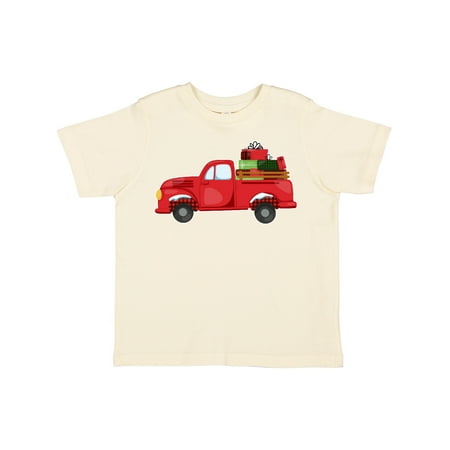 

Inktastic Christmas Red Vintage Truck with Presents Gift Toddler Boy or Toddler Girl T-Shirt
