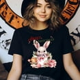 thumbnail image 3 of Sweet Christmas T-Shirt | Cute Bunny in Mug Holiday Graphic Tee, Maroon, Size 3XL, 3 of 6