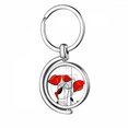 thumbnail image 1 of Fleurs Rouges Art Ligne Peinture Maïs Rotation Porte-Clés en Métal Porte-Clés, 1 of 2